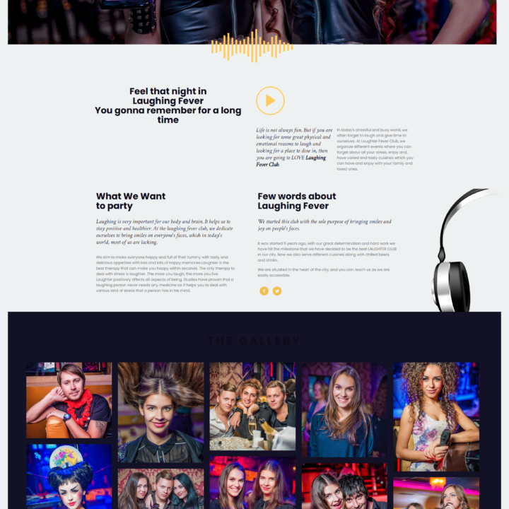 Web Design for laughing club, Laughing Fever by Biorev Renderings Studio. Web Design and Development Services illustration