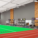 3D rendered interior image of gymnasium area with minute detailings of gym equipments and accesories, by Biorev Renderings Studio. Architectural illustration