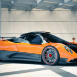 3d photorealistic render of high-speed sports car form using lightweight carbon fiber and titanium with high-quality visuals, by Biorev Renderings Studio. Photorealistic illustration