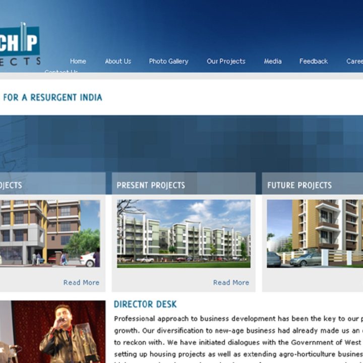 Web Design for Housing project for Bluechip projects, by Biorev Renderings Studio. Web Design and Development Services illustration