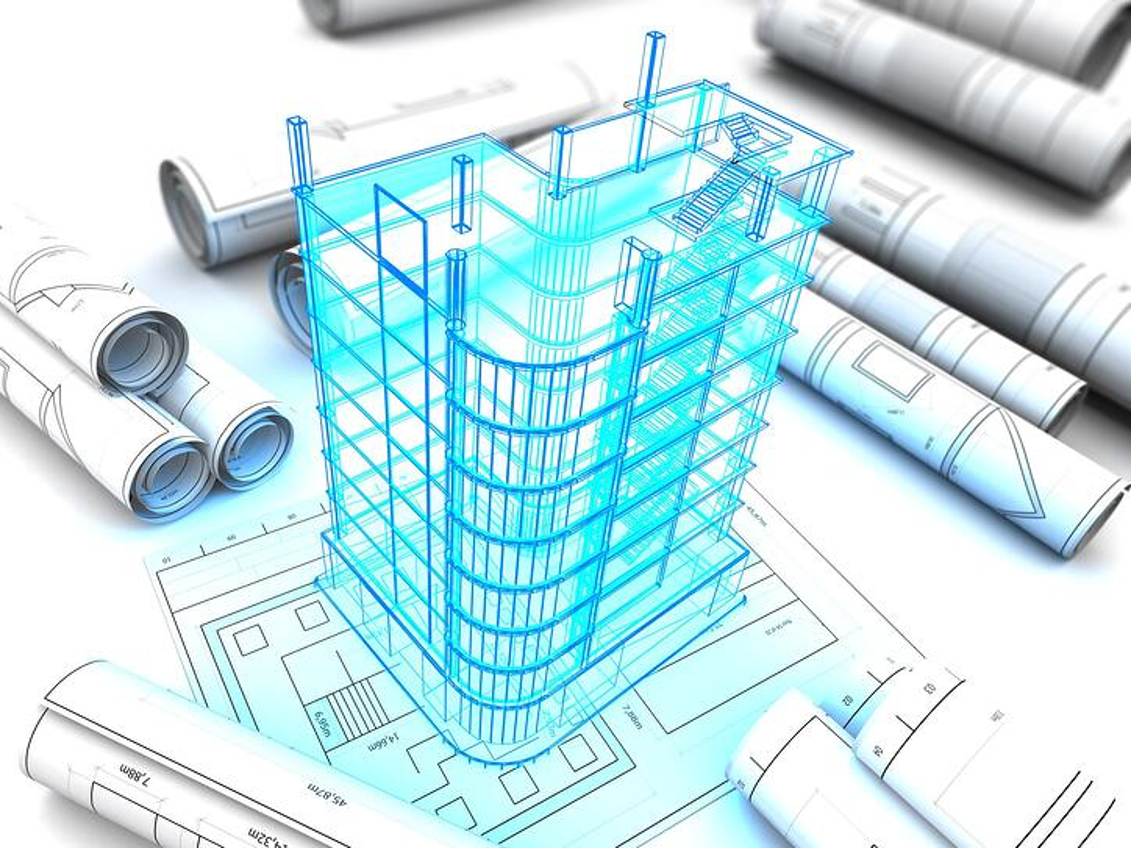 Representative image of 3d modeling of a multi-storey building 